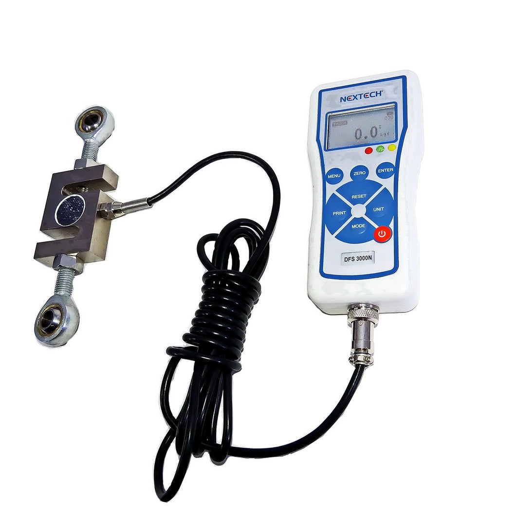 DFS-XL Force Gauge with External S-Beam Load Cell. (Choose your capacity from 3,000 Newton up to 20,000 Newton)